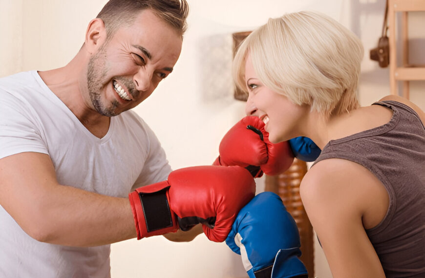 why do guys pretend to box you