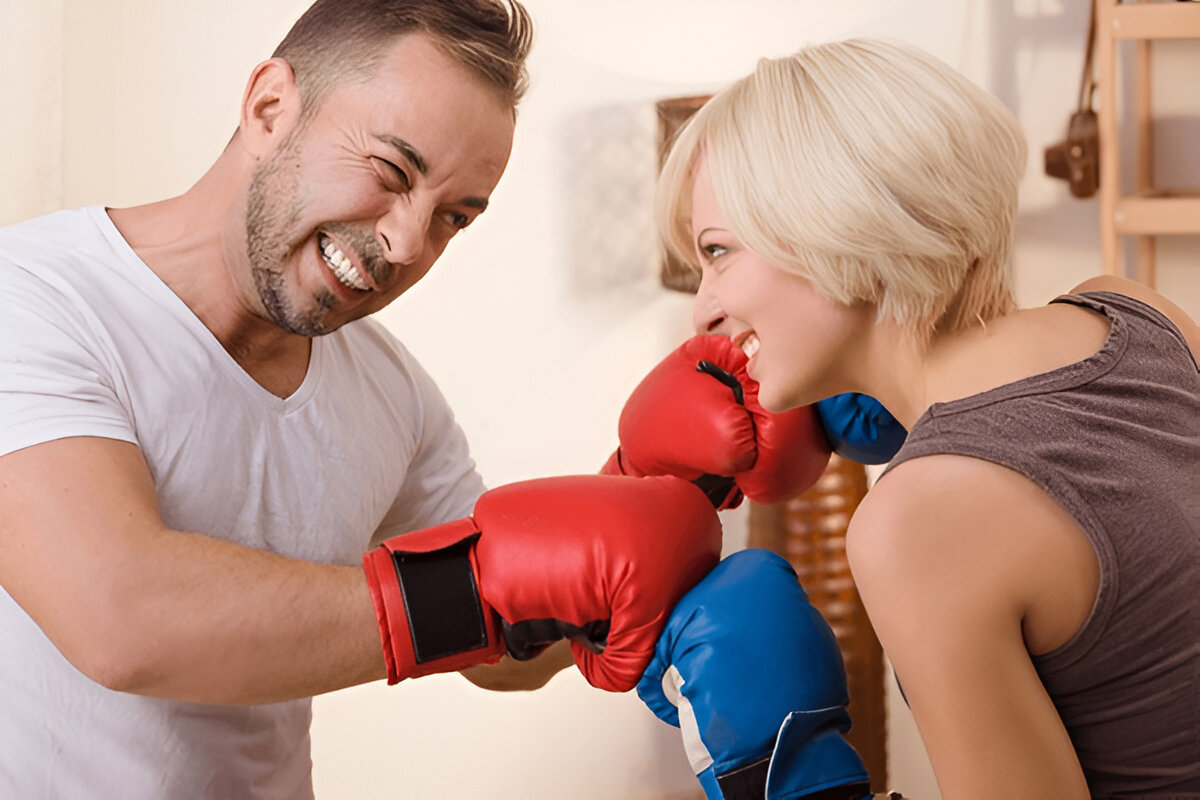 why do guys pretend to box you
